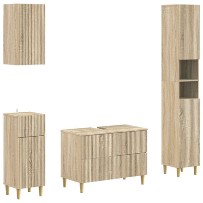 Set di Mobili da Bagno da 4 Pezzi ARNHEM Rovere Sonoma | homemem39