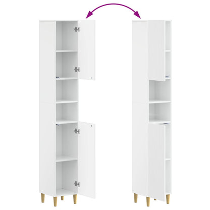 Set di Mobili da Bagno da 4 Pezzi ARNHEM Bianco Lucido | homemem39