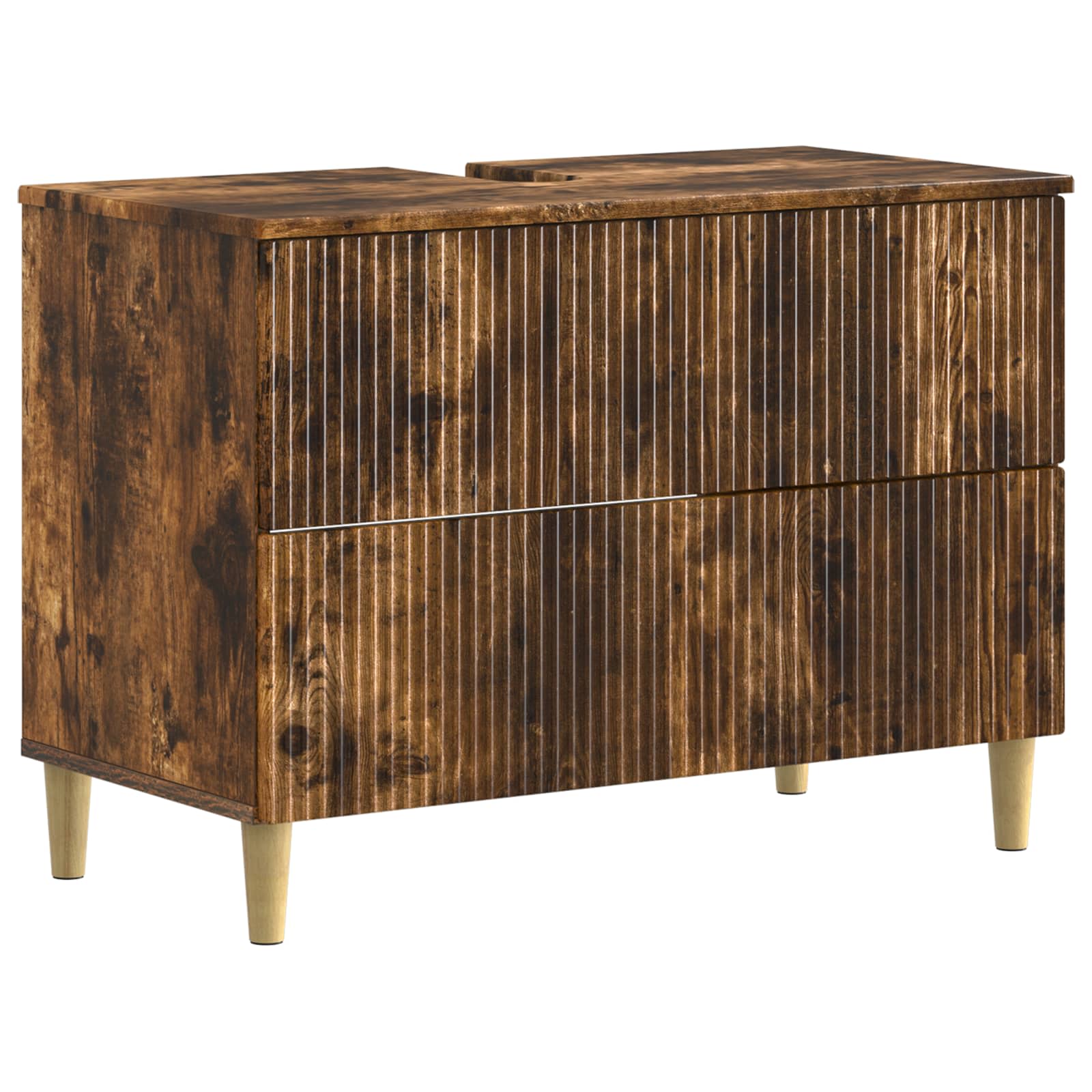 Set di Mobili da Bagno da 4 Pezzi ARNHEM Rovere Fumo | homemem39