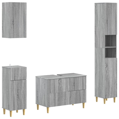 Set di Mobili da Bagno da 4 Pezzi ARNHEM Sonoma grigio | homemem39