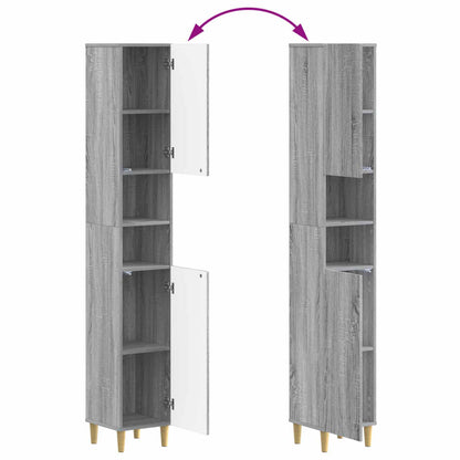 Set di Mobili da Bagno da 4 Pezzi ARNHEM Sonoma grigio | homemem39