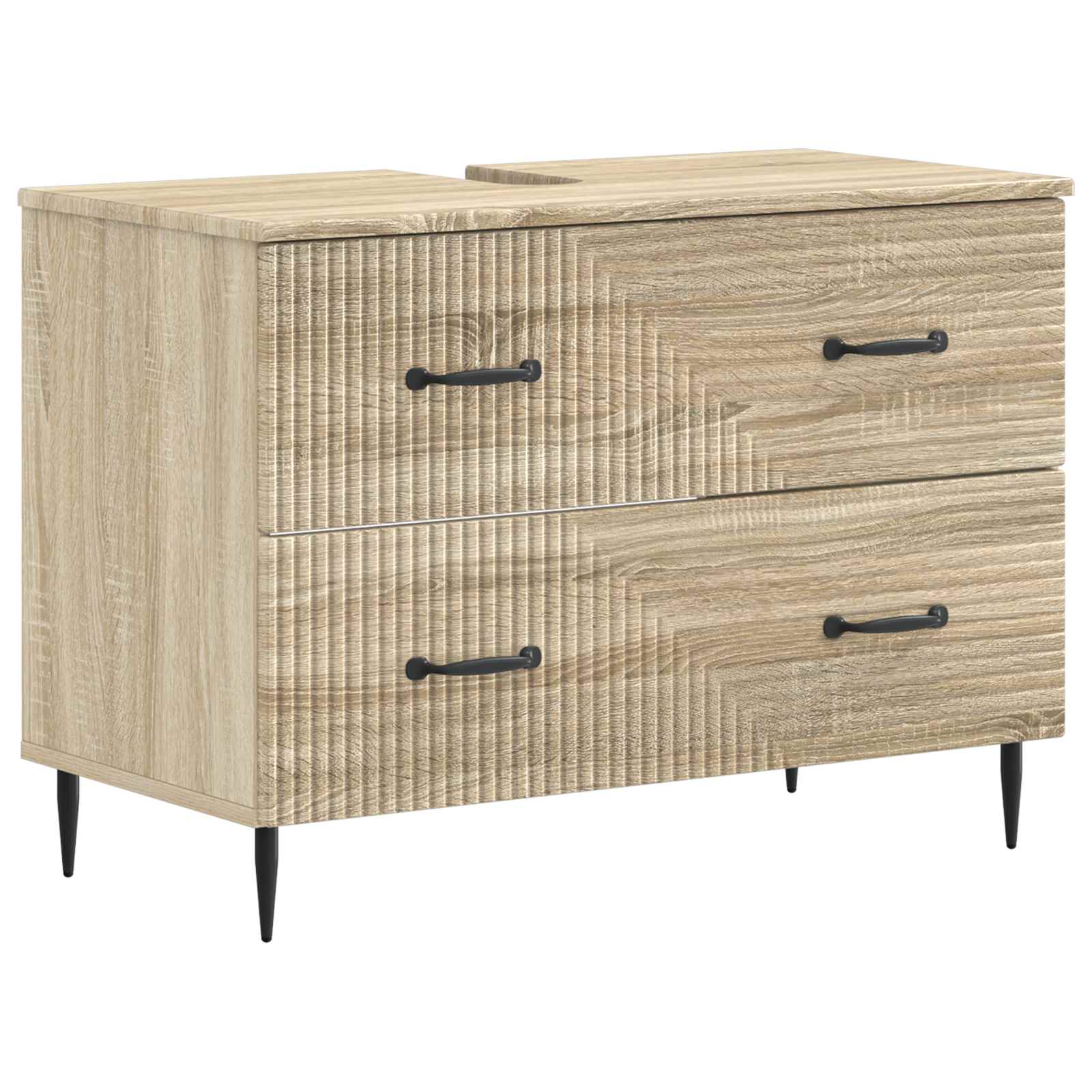 Set di Mobili da Bagno da 4 Pezzi HAARLEM Rovere Sonoma | homemem39