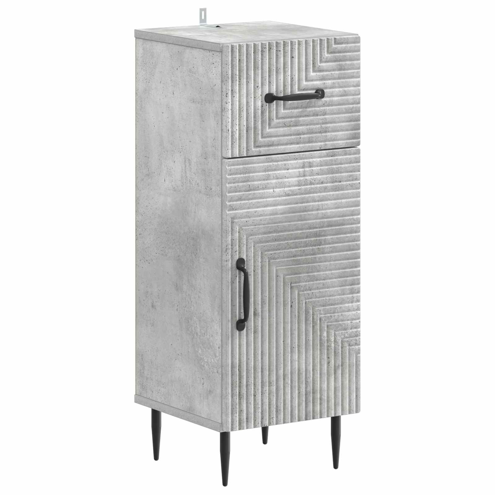 Set di Mobili da Bagno da 4 Pezzi HAARLEM Grigio Cemento | homemem39