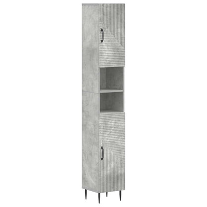 Set di Mobili da Bagno da 4 Pezzi HAARLEM Grigio Cemento | homemem39