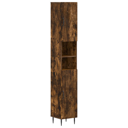 Set di Mobili da Bagno da 4 Pezzi HAARLEM Rovere Fumo | homemem39