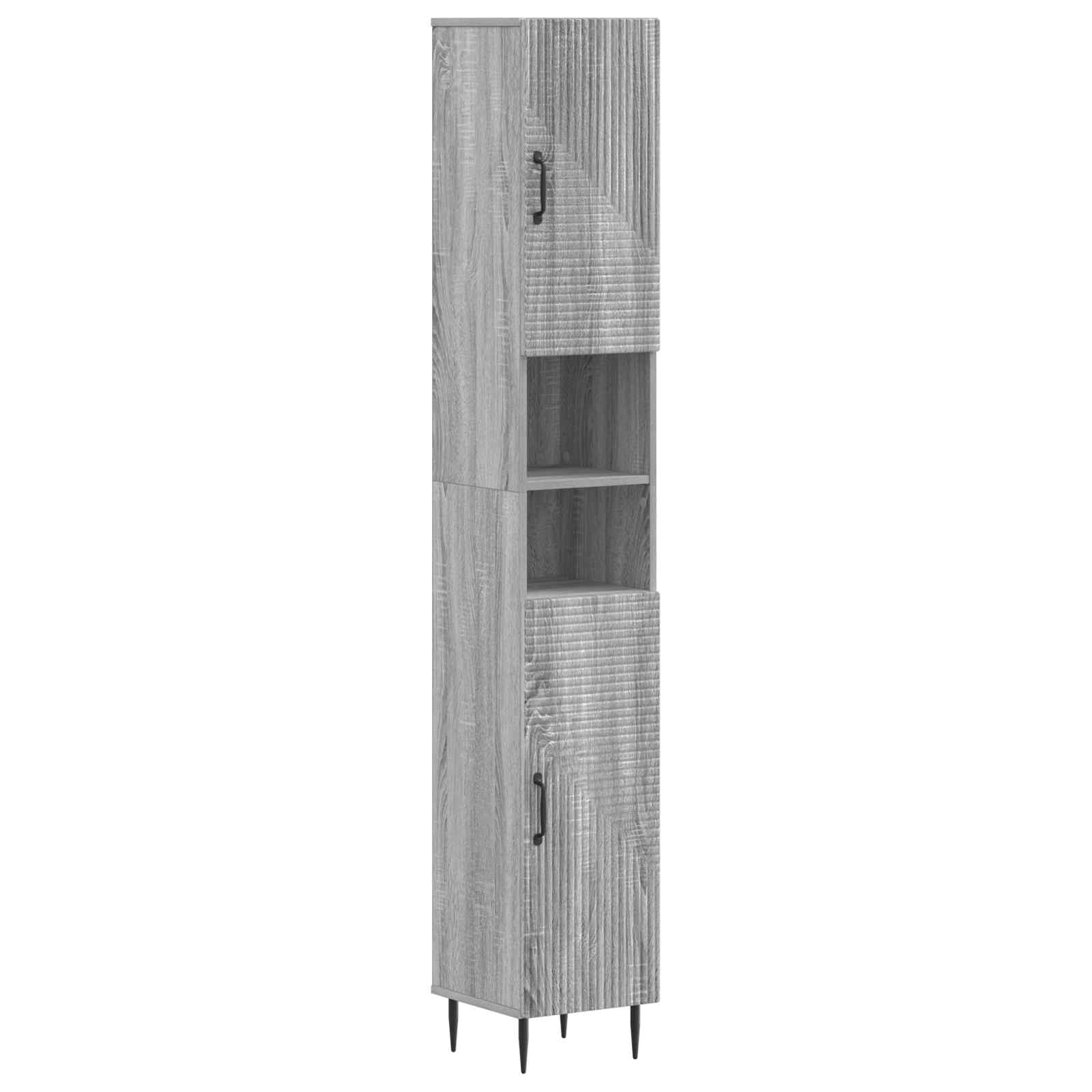 Set di Mobili da Bagno da 4 Pezzi HAARLEM Sonoma grigio | homemem39