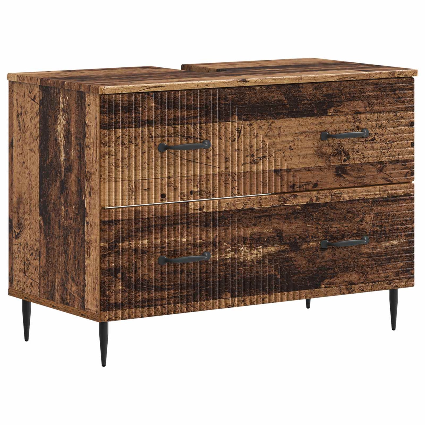 Set di Mobili da Bagno da 4 Pezzi HAARLEM Legno antico | homemem39