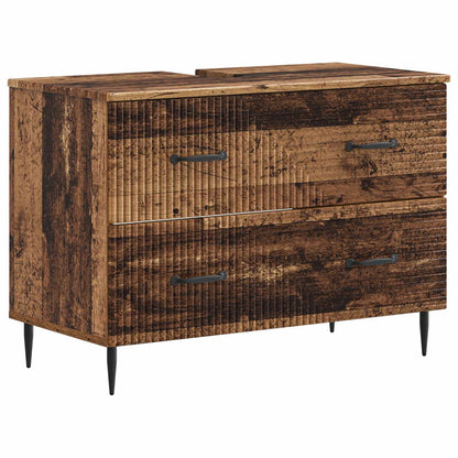 Set di Mobili da Bagno da 4 Pezzi HAARLEM Legno antico | homemem39