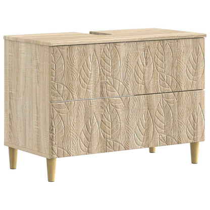 Set di Mobili da Bagno da 4 Pezzi DELFT Rovere Sonoma | homemem39