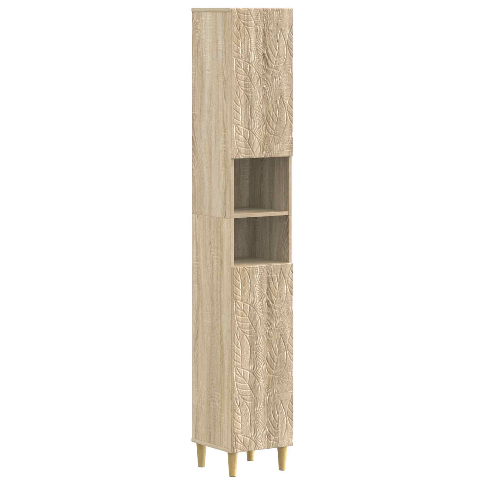 Set di Mobili da Bagno da 4 Pezzi DELFT Rovere Sonoma | homemem39