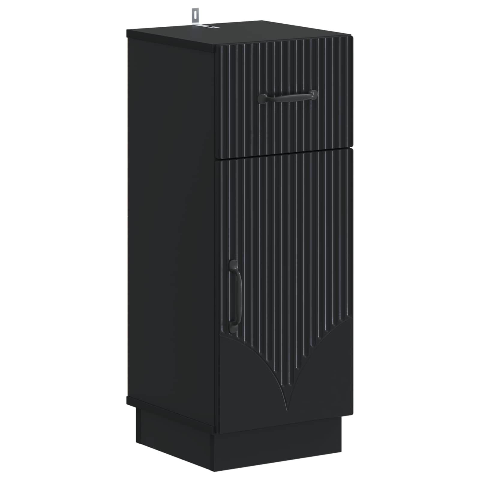 Set di Mobili da Bagno da 4 Pezzi HOORN Nero | homemem39