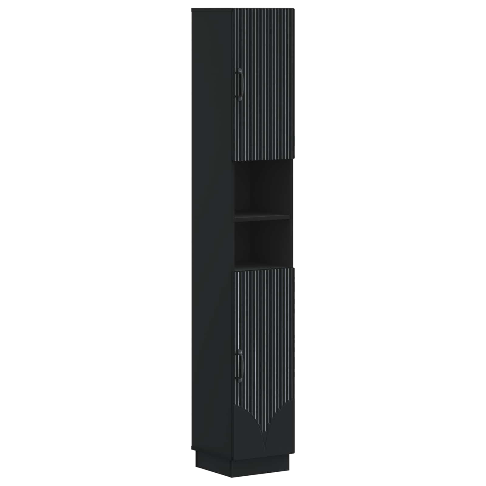 Set di Mobili da Bagno da 4 Pezzi HOORN Nero | homemem39