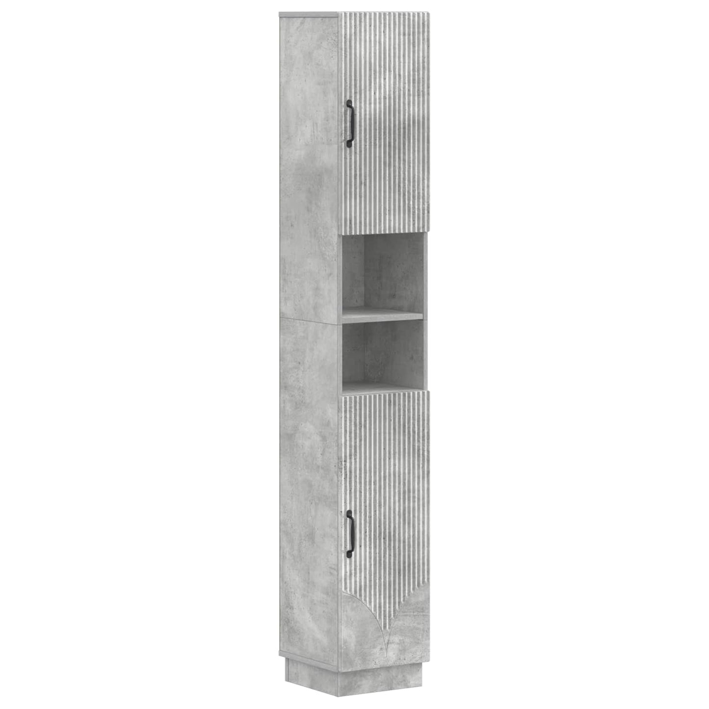 Set di Mobili da Bagno da 4 Pezzi HOORN Grigio Cemento | homemem39