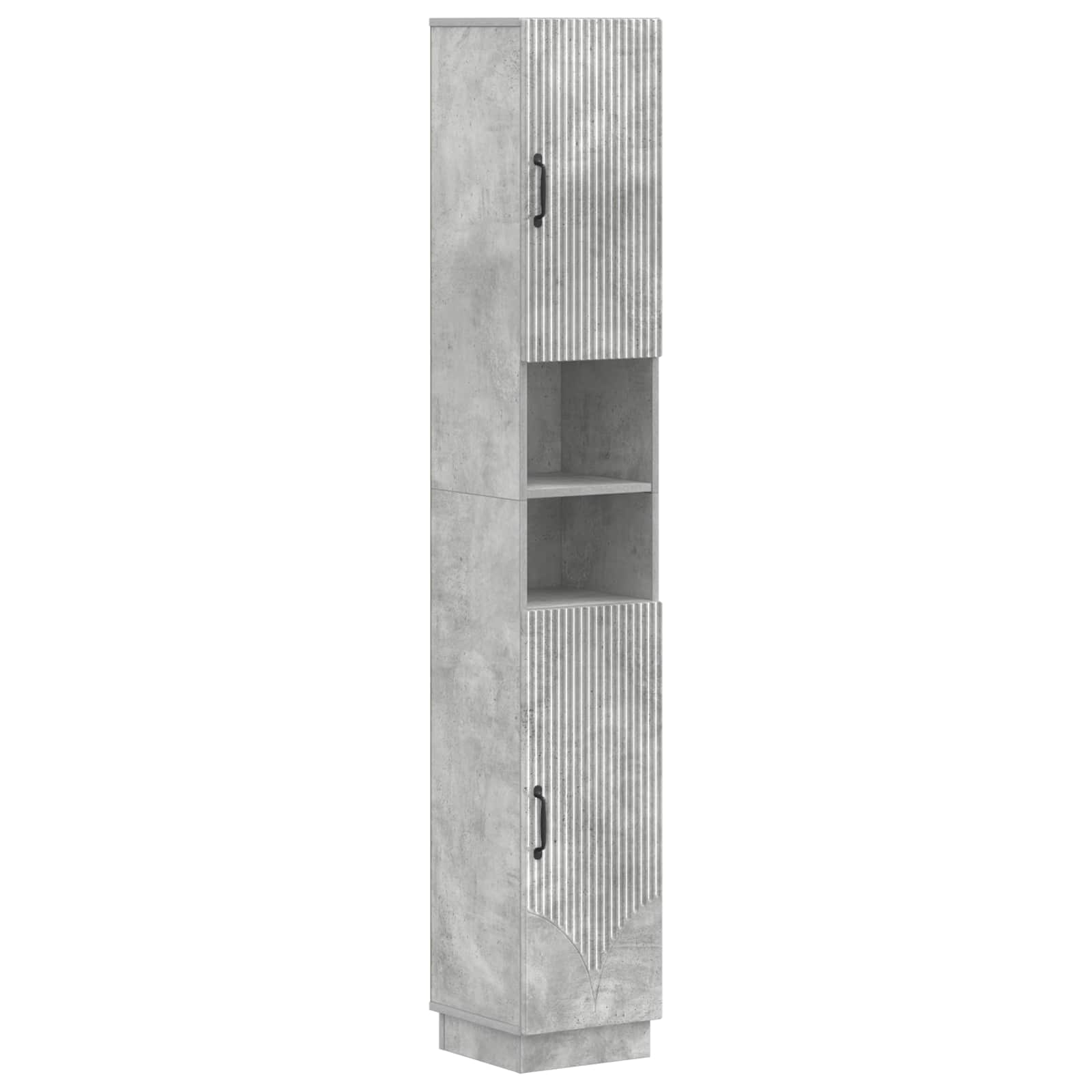 Set di Mobili da Bagno da 4 Pezzi HOORN Grigio Cemento | homemem39
