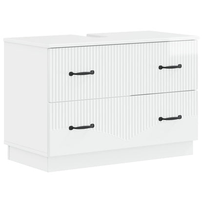 Set di Mobili da Bagno da 4 Pezzi HOORN Bianco Lucido | homemem39