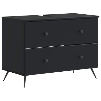 Set di Mobili da Bagno da 4 Pezzi BREDA Nero | homemem39