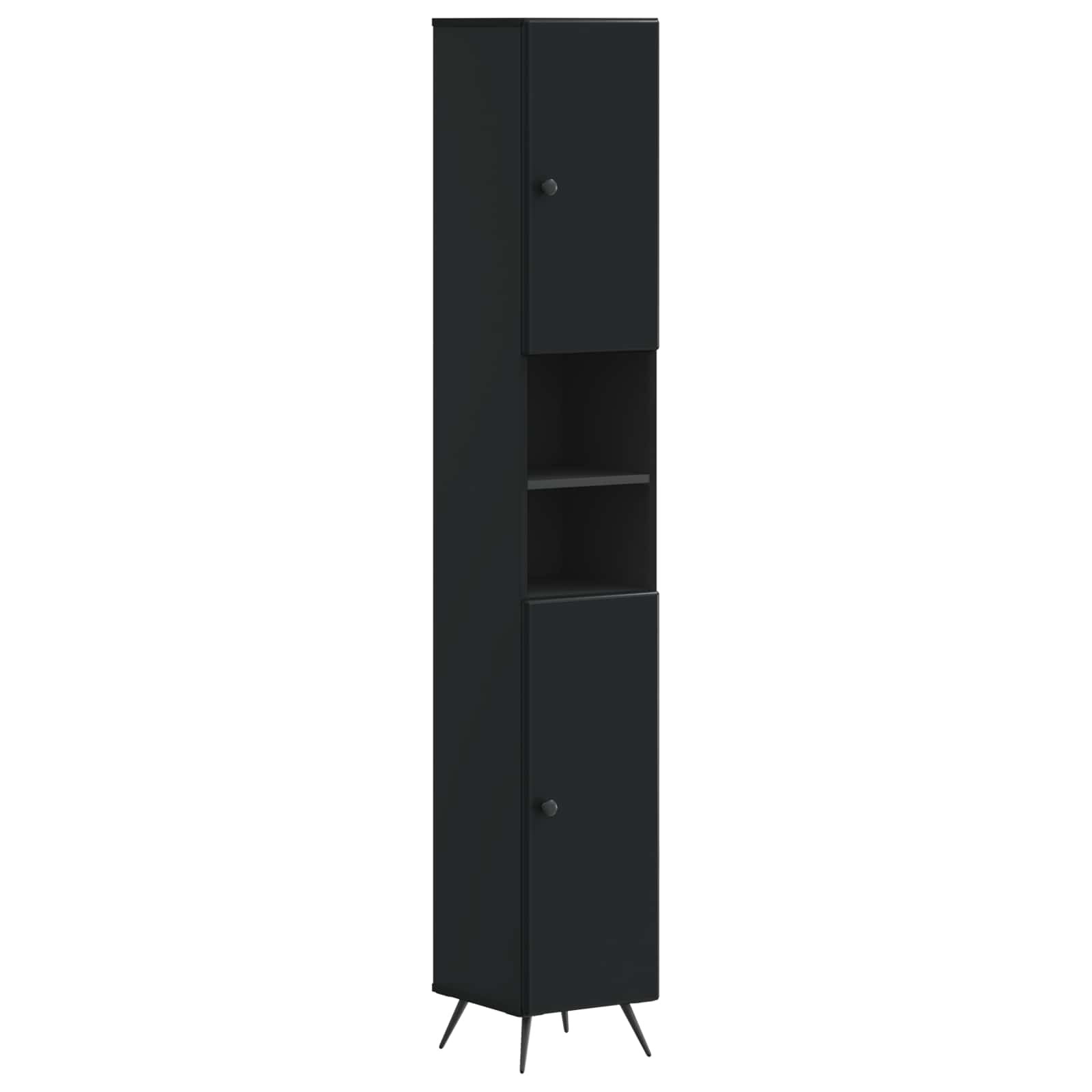 Set di Mobili da Bagno da 4 Pezzi BREDA Nero | homemem39