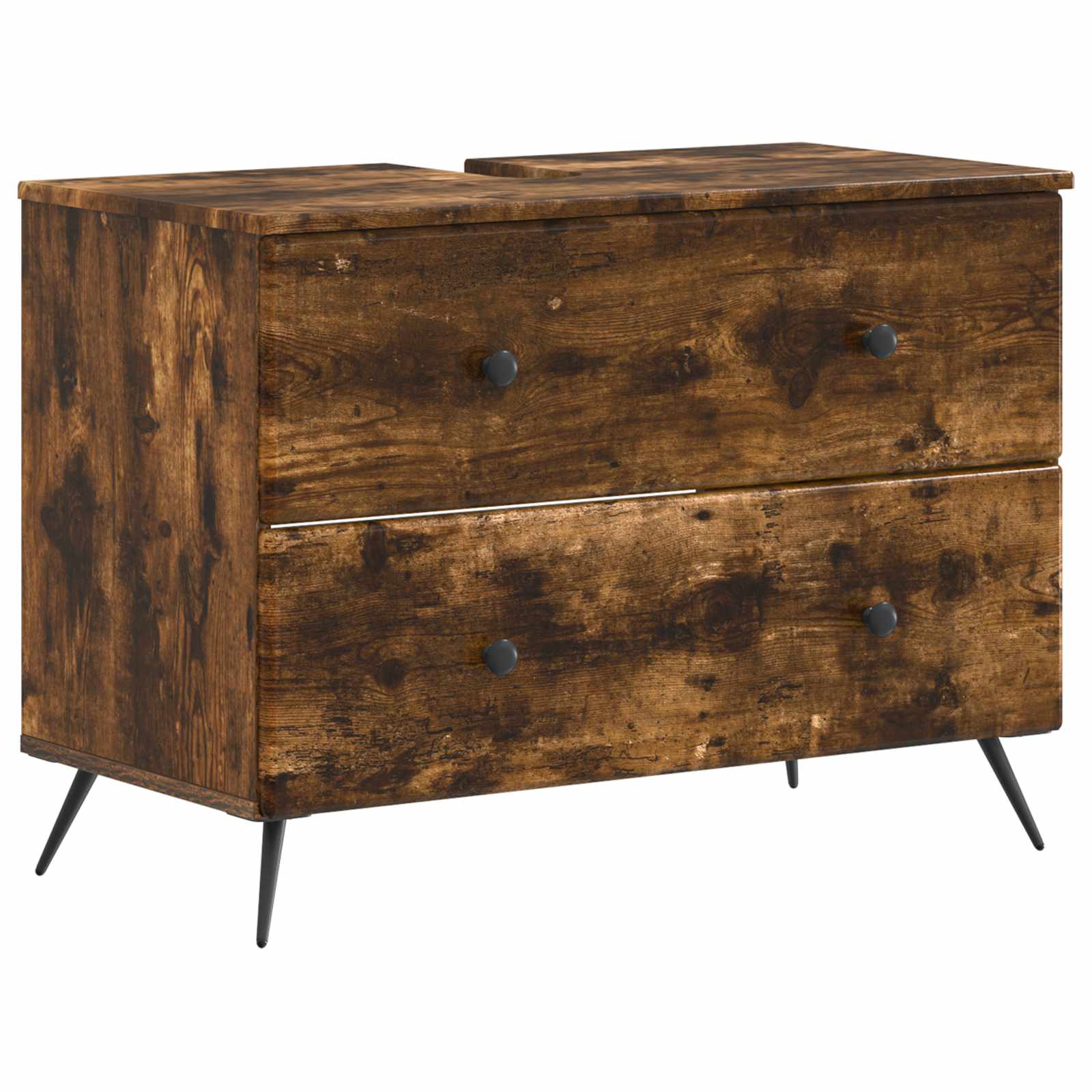 Set di Mobili da Bagno da 4 Pezzi BREDA Rovere Fumo | homemem39