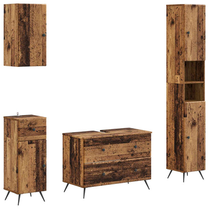 Set di Mobili da Bagno da 4 Pezzi BREDA Legno antico | homemem39
