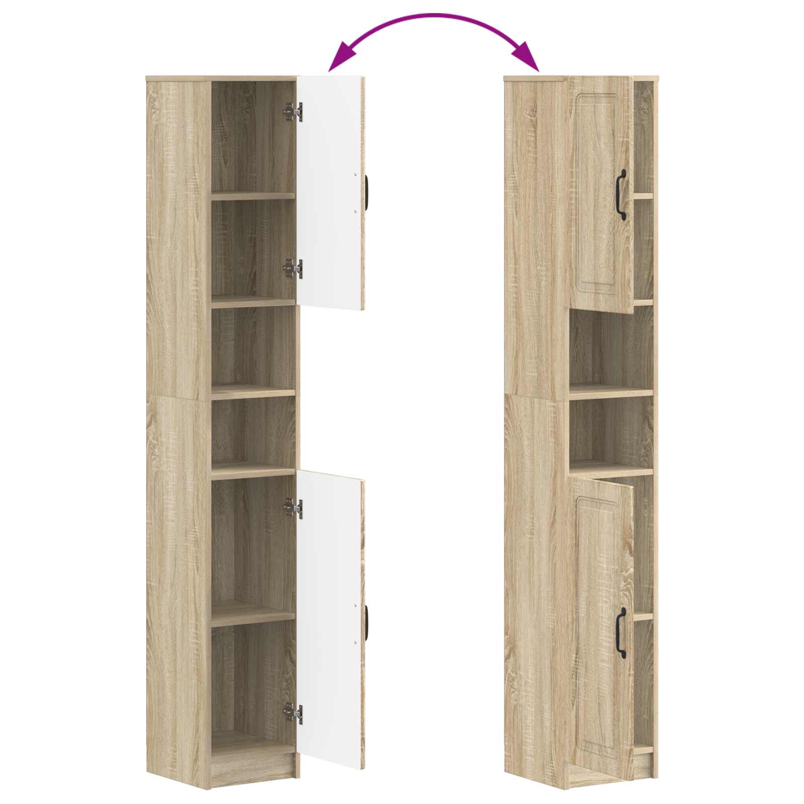 Set di Mobili da Bagno da 4 Pezzi UTRECHT Rovere Sonoma | homemem39