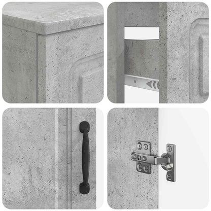 Set di Mobili da Bagno da 4 Pezzi UTRECHT Grigio Cemento | homemem39