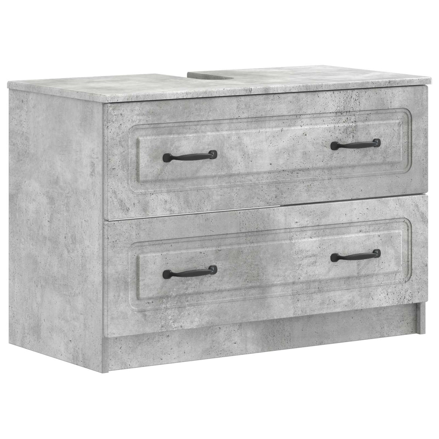 Set di Mobili da Bagno da 4 Pezzi UTRECHT Grigio Cemento | homemem39