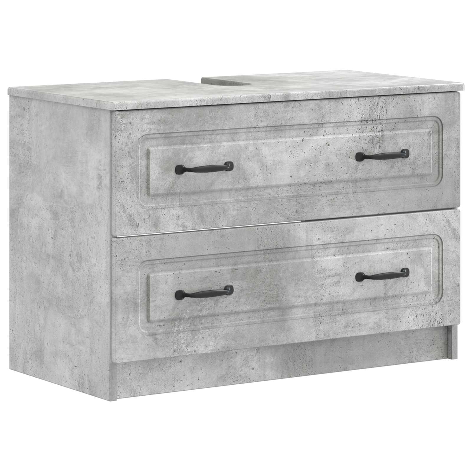 Set di Mobili da Bagno da 4 Pezzi UTRECHT Grigio Cemento | homemem39