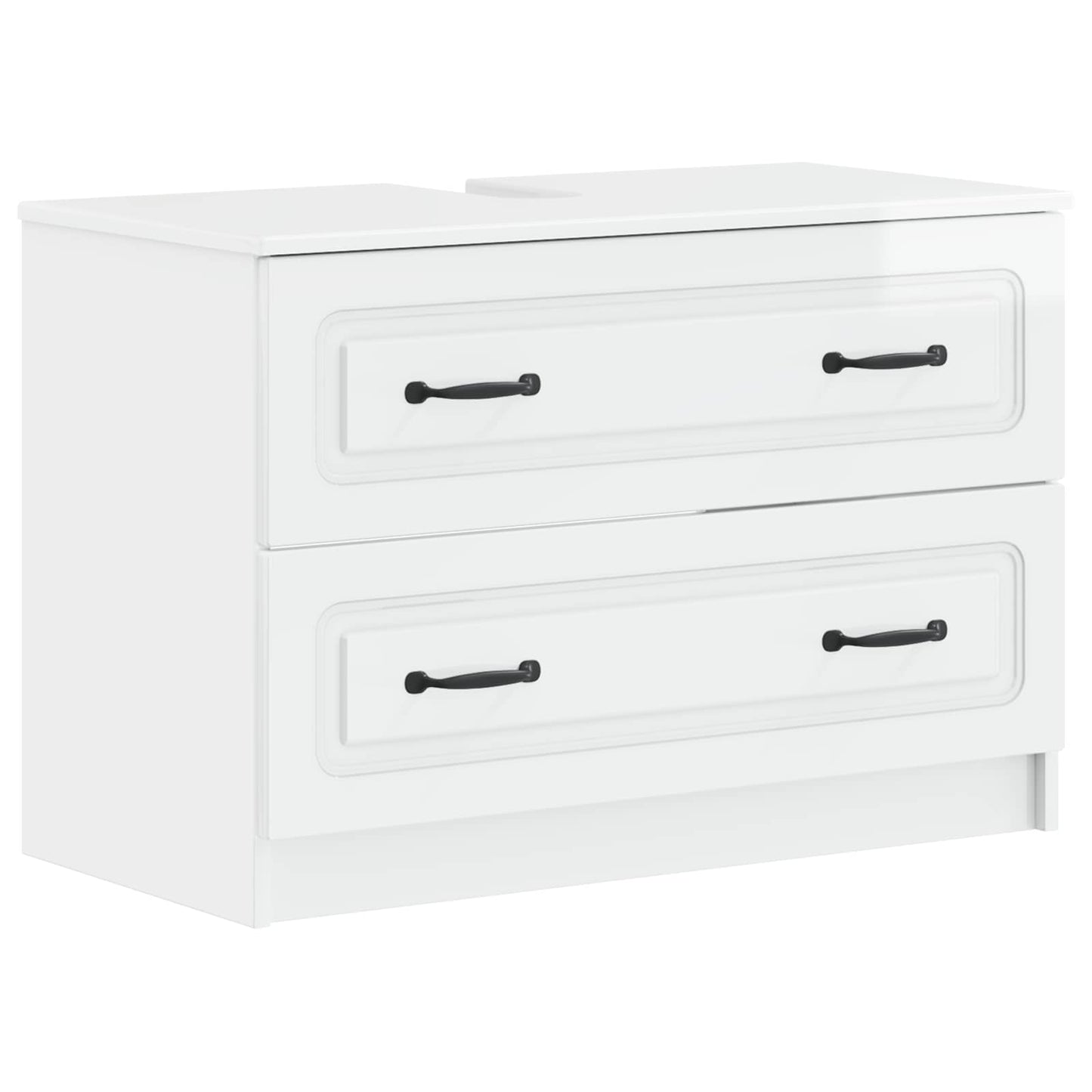 Set di Mobili da Bagno da 4 Pezzi UTRECHT Bianco Lucido | homemem39