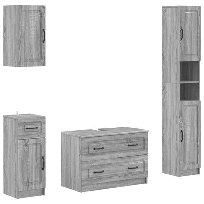 Set di Mobili da Bagno da 4 Pezzi UTRECHT Sonoma grigio | homemem39