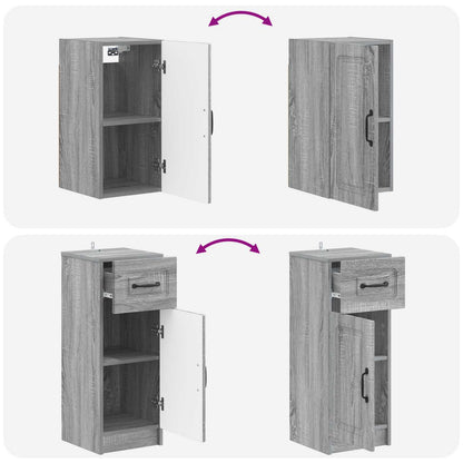 Set di Mobili da Bagno da 4 Pezzi UTRECHT Sonoma grigio | homemem39