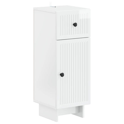 Set di Armadi da Bagno da 2 Pezzi EDE Bianco Lucido | homemem39