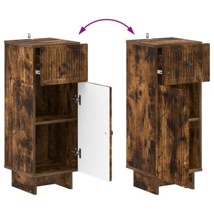 Set di armadietti da bagno in 3 pezzi EDE Rovere Fumo