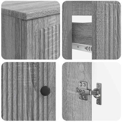 Set di Armadi da Bagno da 2 Pezzi EDE Sonoma grigio | homemem39