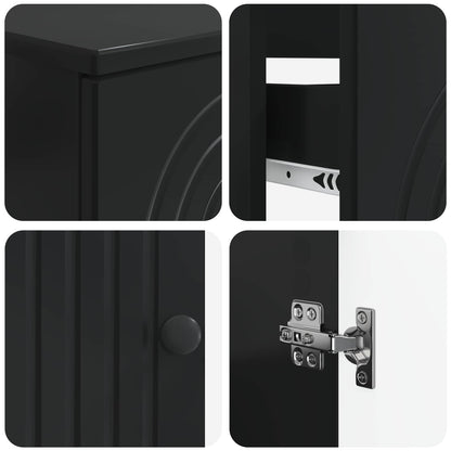 Set di Armadi da Bagno da 2 Pezzi ALKMAAR Nero | homemem39