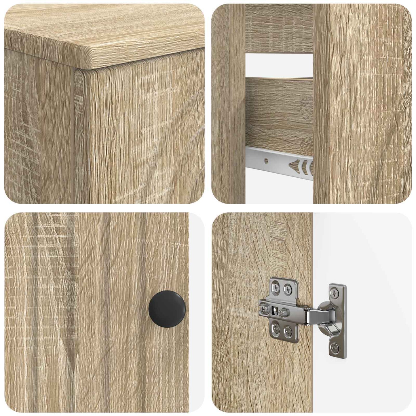 Set di Armadi da Bagno da 2 Pezzi ALKMAAR Rovere Sonoma | homemem39