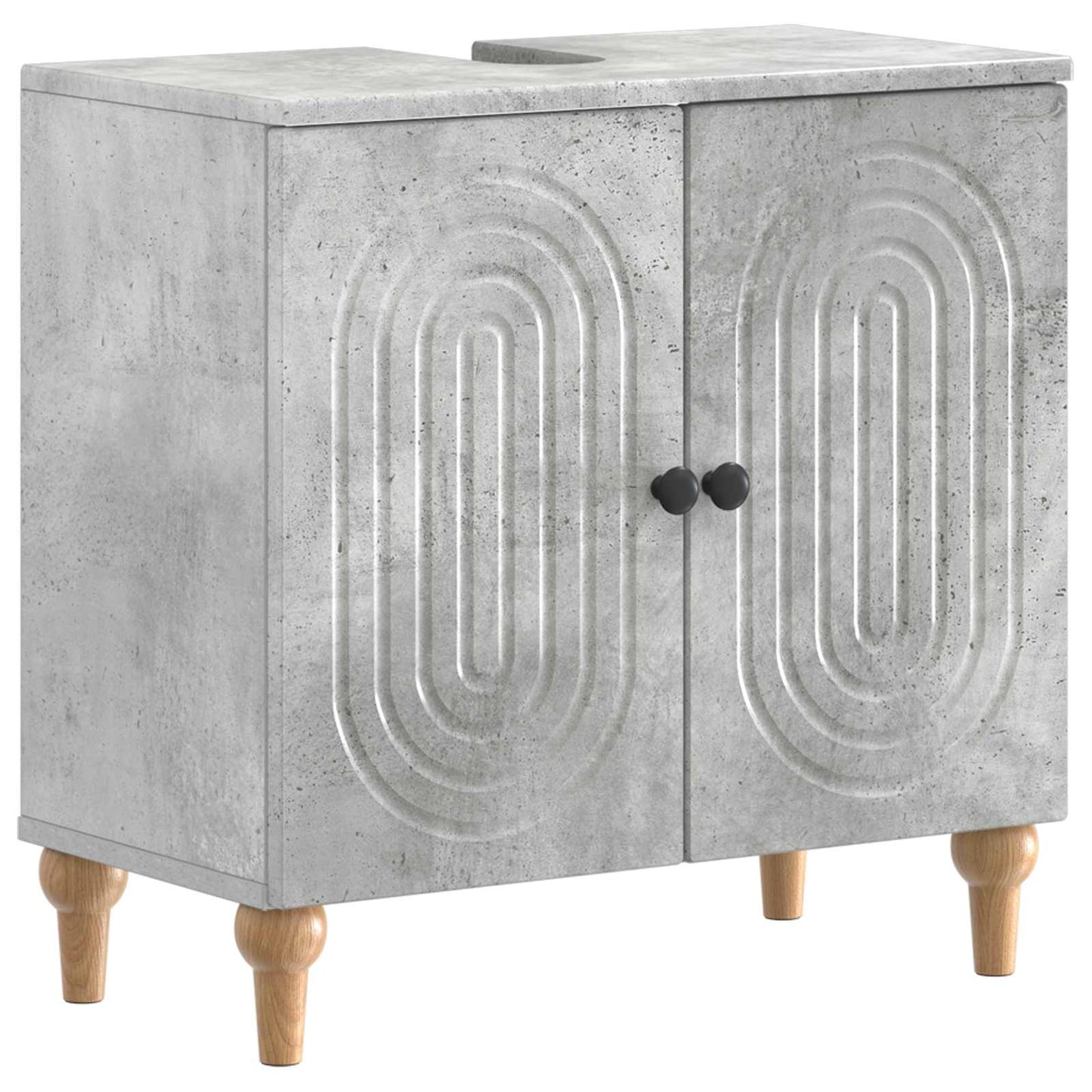 Set di armadietti da bagno in 3 pezzi ALKMAAR Grigio Cemento