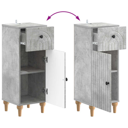 Set di Armadi da Bagno da 2 Pezzi ALKMAAR Grigio Cemento | homemem39