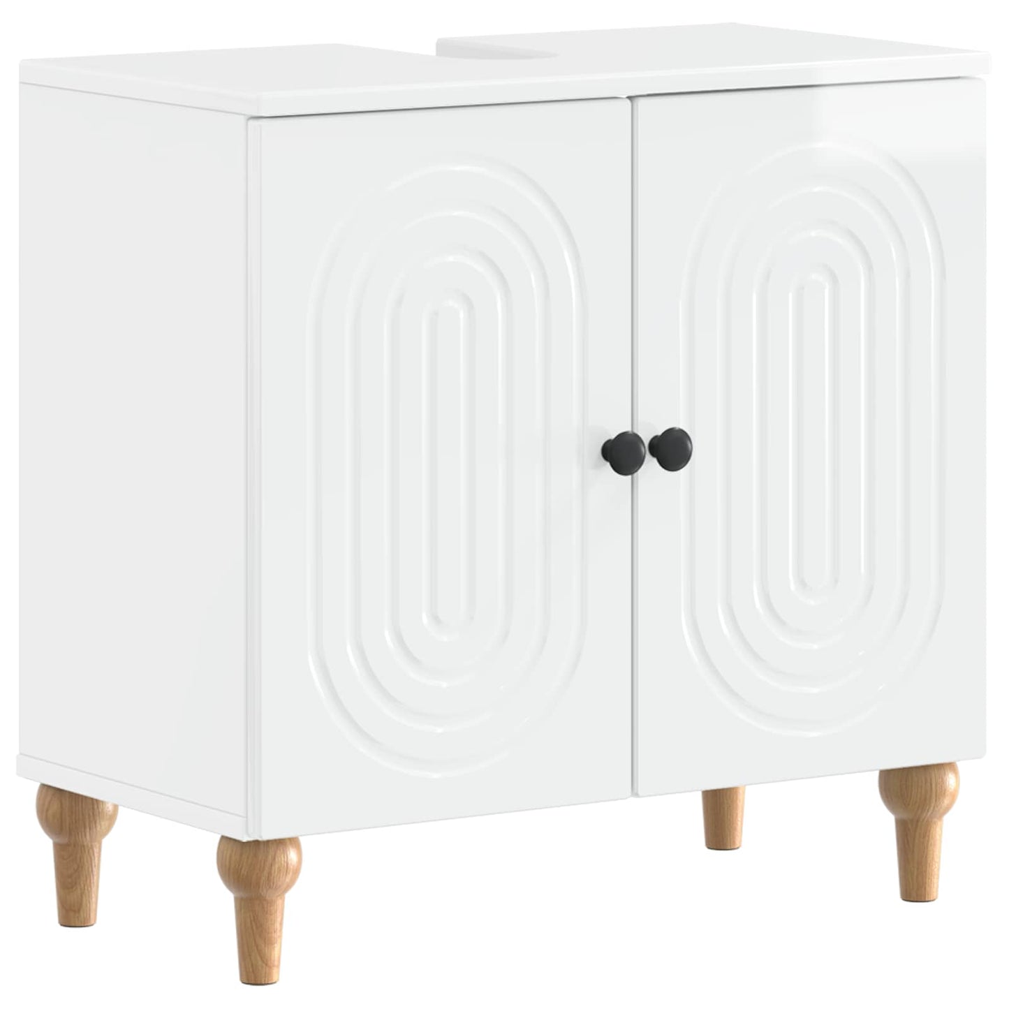 Set di Armadi da Bagno da 2 Pezzi ALKMAAR Bianco Lucido