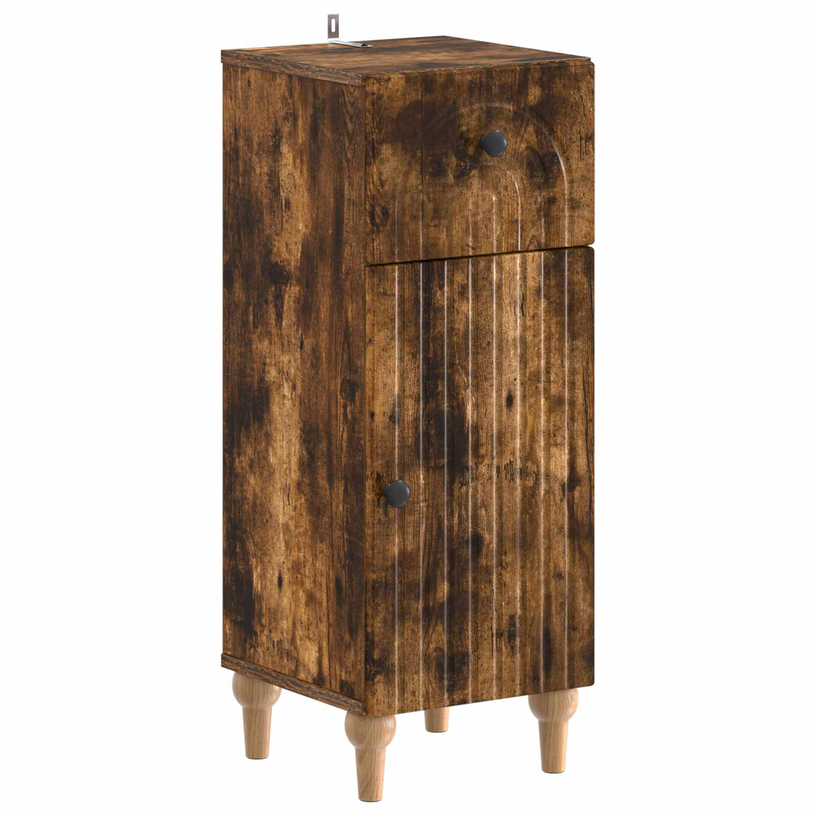 Set di Armadi da Bagno da 2 Pezzi ALKMAAR Rovere Fumo | homemem39