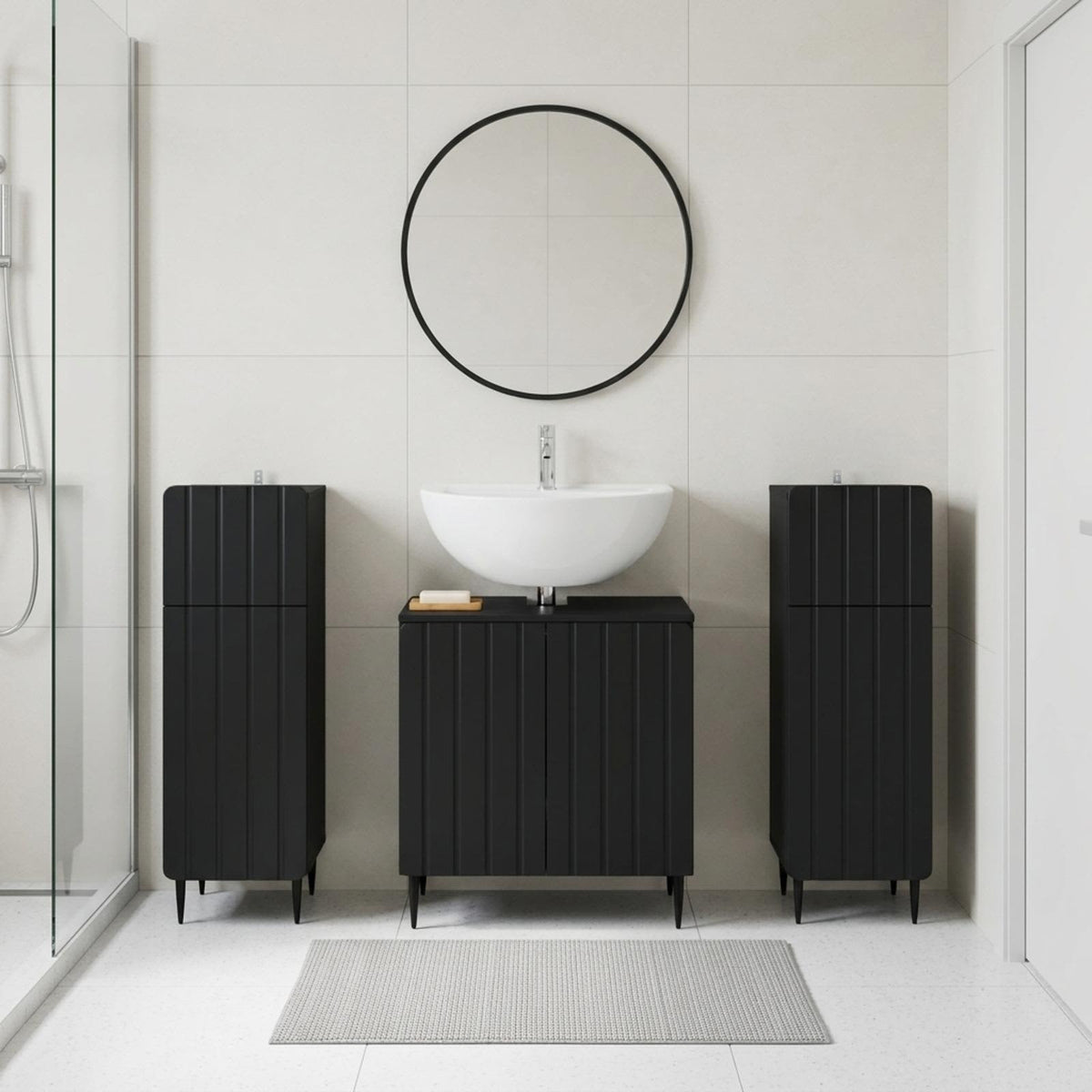 Set di armadietti da bagno in 3 pezzi ZWOLLE 3 pz