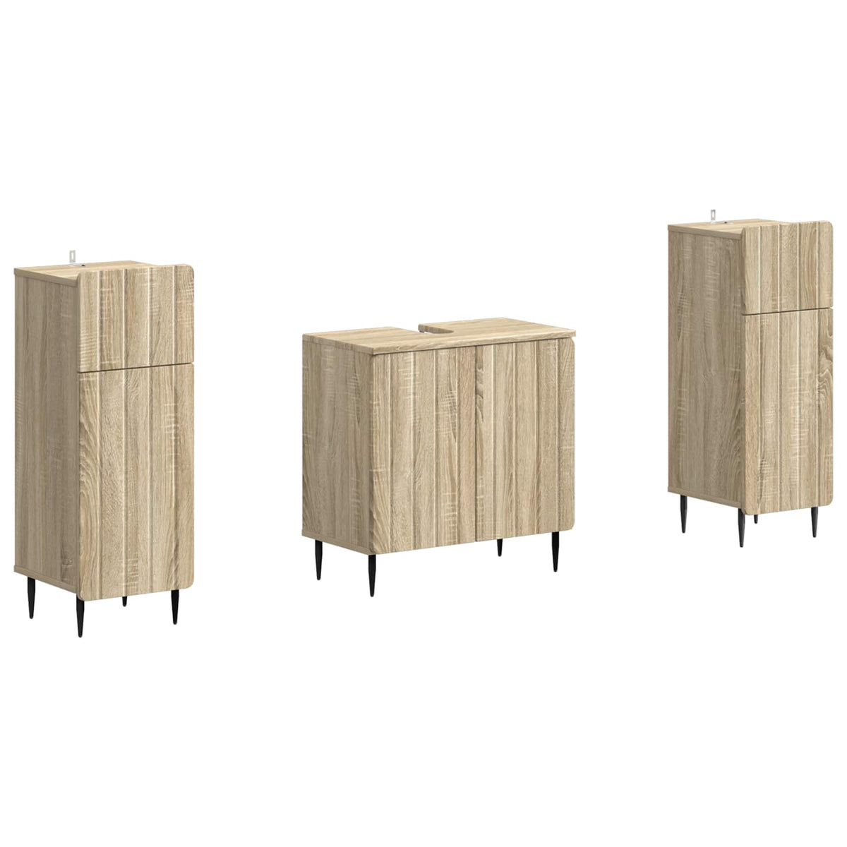 Set di armadietti da bagno in 3 pezzi ZWOLLE 3 pz