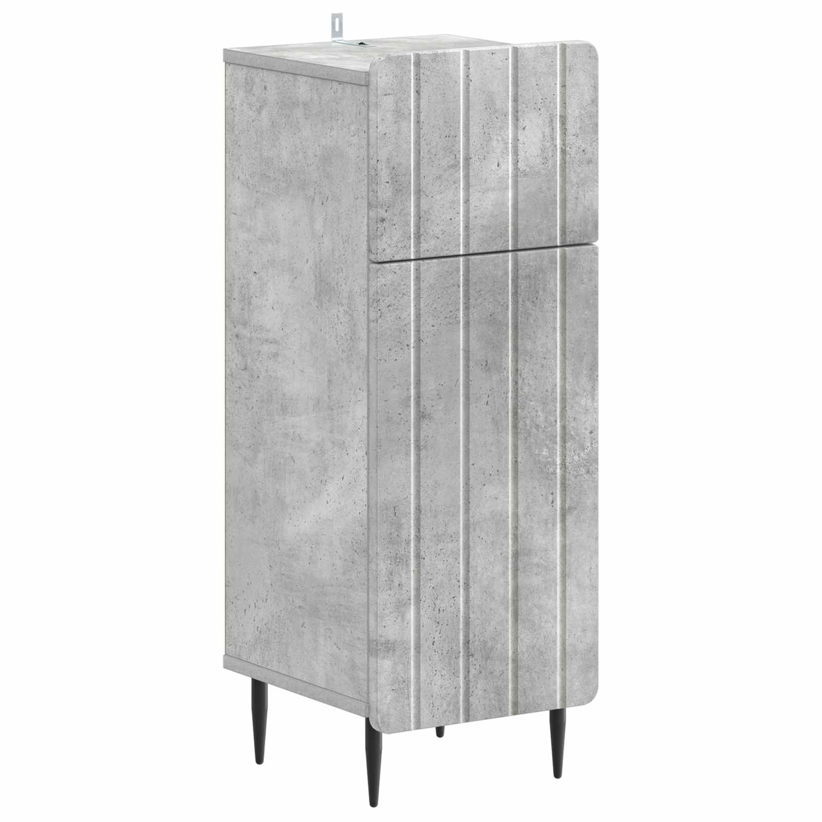 Set di Armadi da Bagno da 2 Pezzi ZWOLLE Grigio Cemento | homemem39