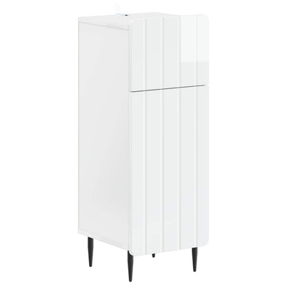 Set di Armadi da Bagno da 2 Pezzi ZWOLLE Bianco Lucido | homemem39
