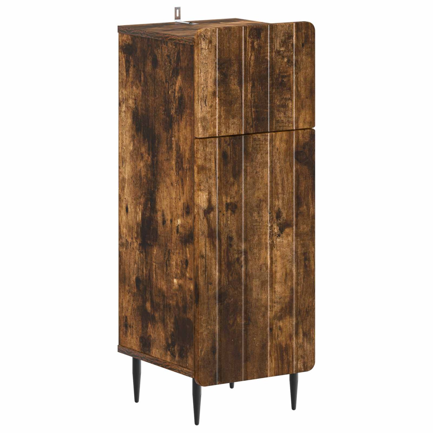 Set di Armadi da Bagno da 2 Pezzi ZWOLLE Rovere Fumo | homemem39