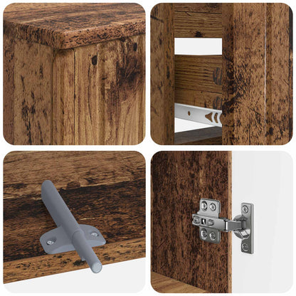 Set di Armadi da Bagno da 2 Pezzi ZWOLLE Legno antico | homemem39