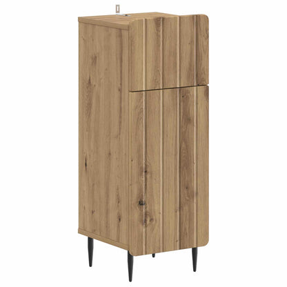 Set di Armadi da Bagno da 2 Pezzi ZWOLLE Rovere Artigianale | homemem39