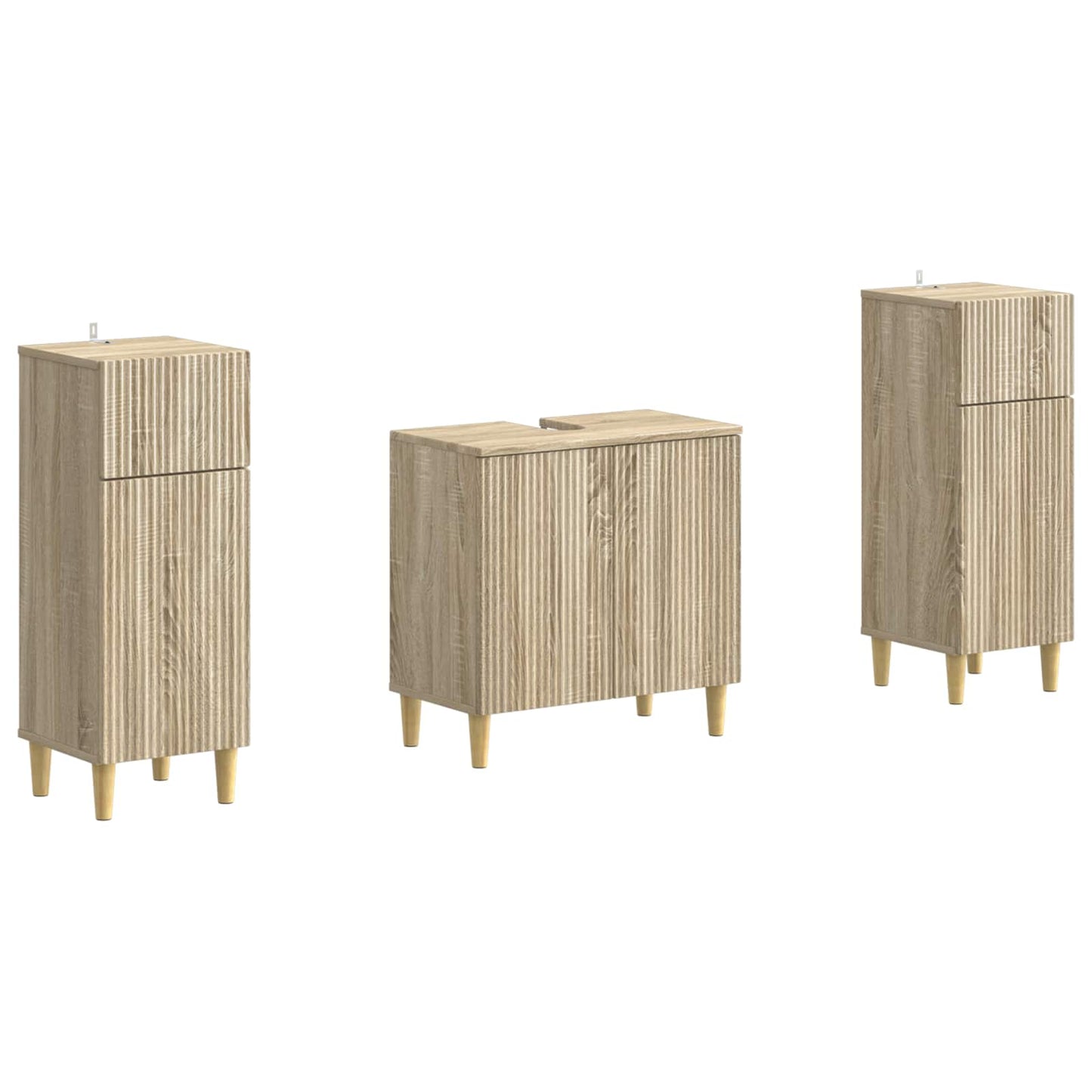Set di Armadi da Bagno da 2 Pezzi ARNHEM Rovere Sonoma | homemem39