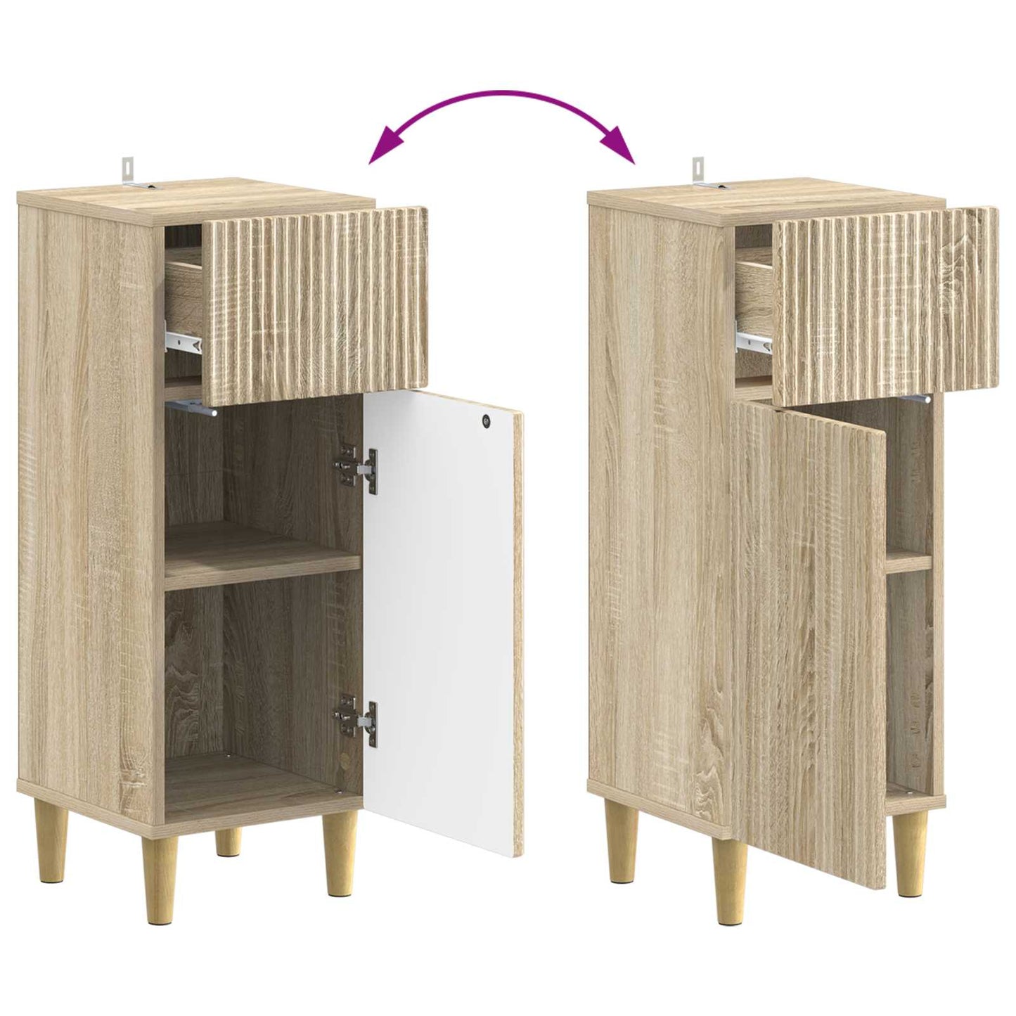 Set di Armadi da Bagno da 2 Pezzi ARNHEM Rovere Sonoma | homemem39