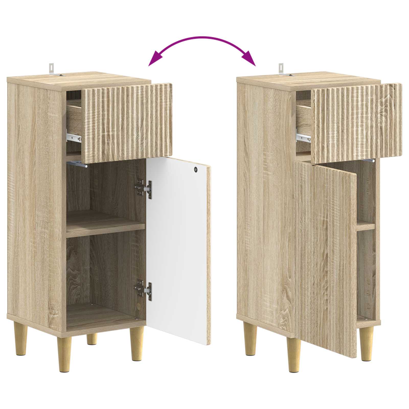 Set di Armadi da Bagno da 2 Pezzi ARNHEM Rovere Sonoma | homemem39
