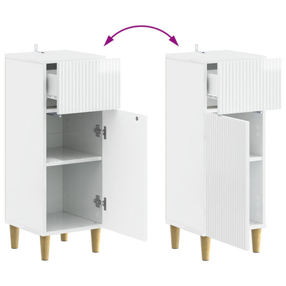 Set di Armadi da Bagno da 2 Pezzi ARNHEM Bianco Lucido | homemem39